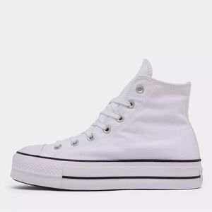 White platform high top Converse
